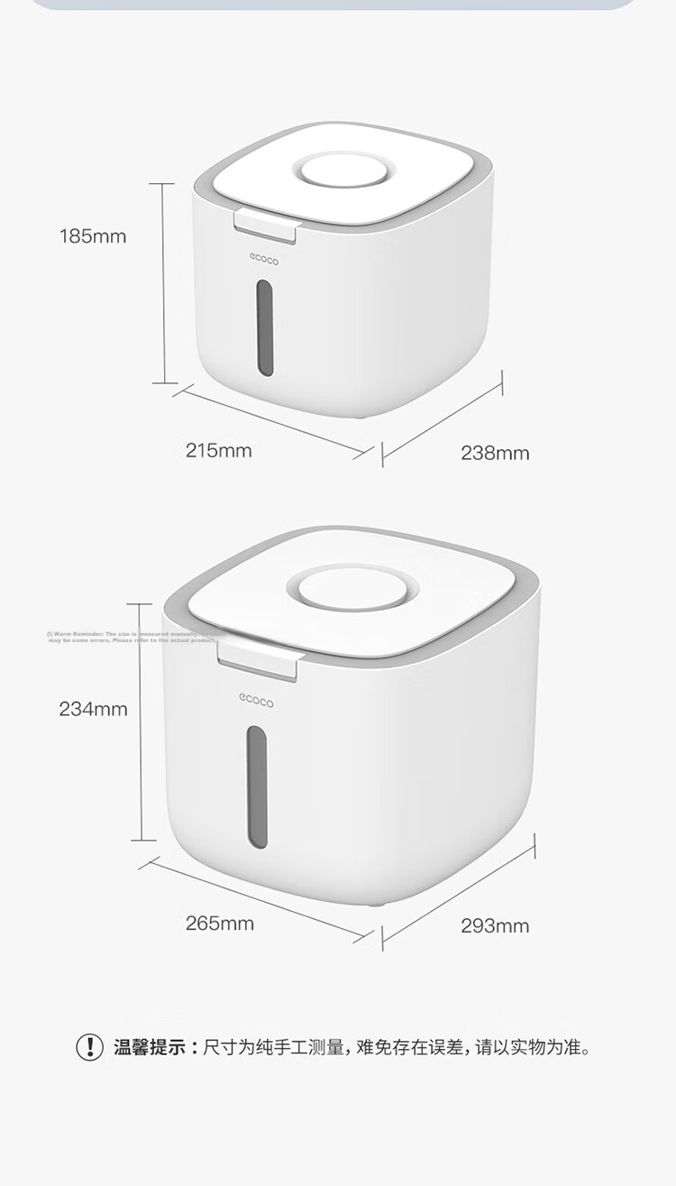 Ecoco Rice Container, Insect-Proof Rice Storage Box, Rice Bin, Flour Storage Jar, Food-Grade Storage Vessel E2029 14