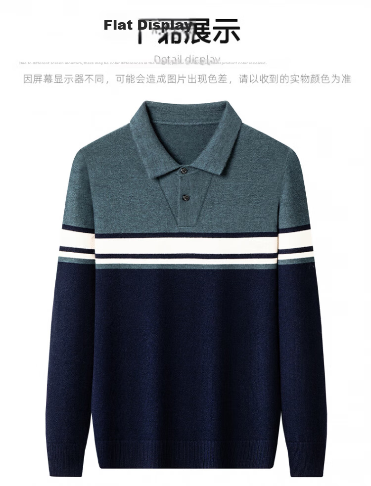 Hengyuanxiang [Wool Included] Men's Long Sleeve T-Shirt Autumn Winter Thickened Warm Knitted Base Shirt Sweater Dark Gray 4XL 7