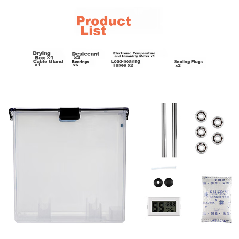 Qiye 3D Material Drying Box Storage Case Printer Material Drying Box Sealed PLA Dustproof Moisture-Proof Drying Box Compatible with Tazhu Chuangxiang 3D 1kg Filament Spool Universal Type 8
