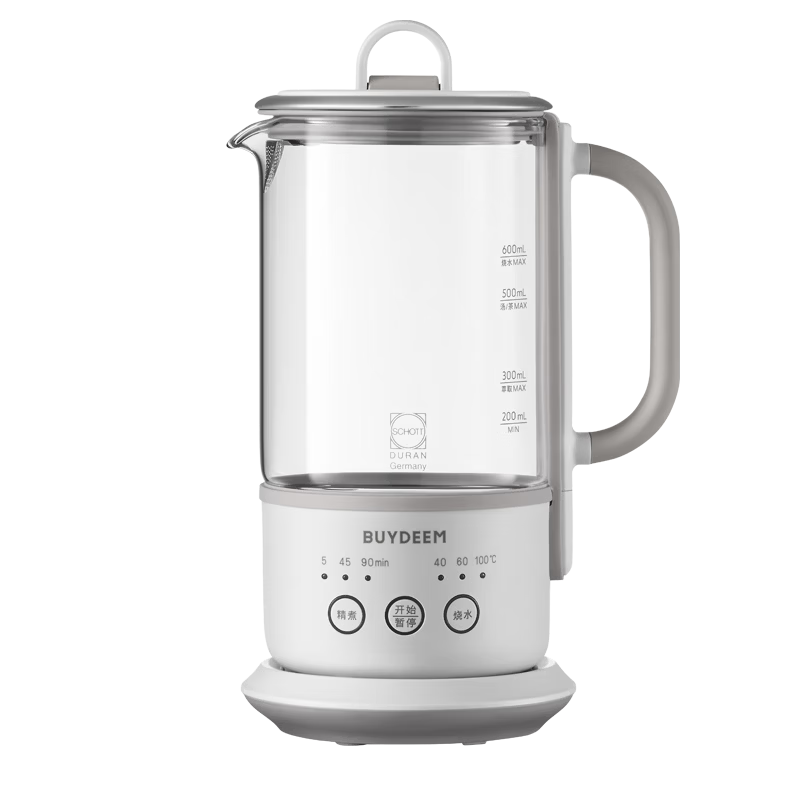 Buydeem K36 Mini Health Pot Electric Kettle White (No Glue, Without Extraction Basket)