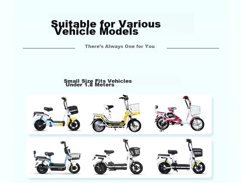 Xingyuelan Electric Motorcycle Rainproof Full Cover Sunscreen Transparent Waterproof Dustproof Windproof Bike Cover 2