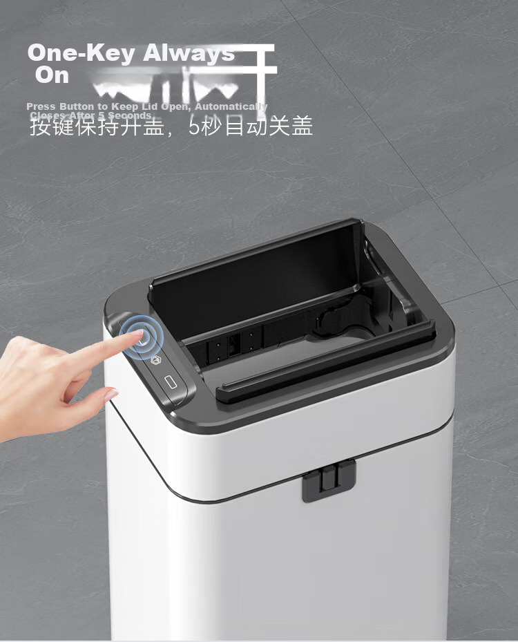 JD Original Stainless Steel Smart Sensor Trash Can with Lid for Bathroom, Kitchen, Living Room, Office - Small Size 6