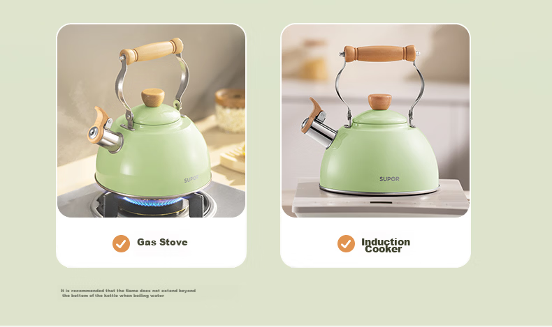 SUPOR Stainless Steel Whistling Kettle with Eye-pleasing Sound, Compatible with Gas And Induction Stoves, 2.5L White 14