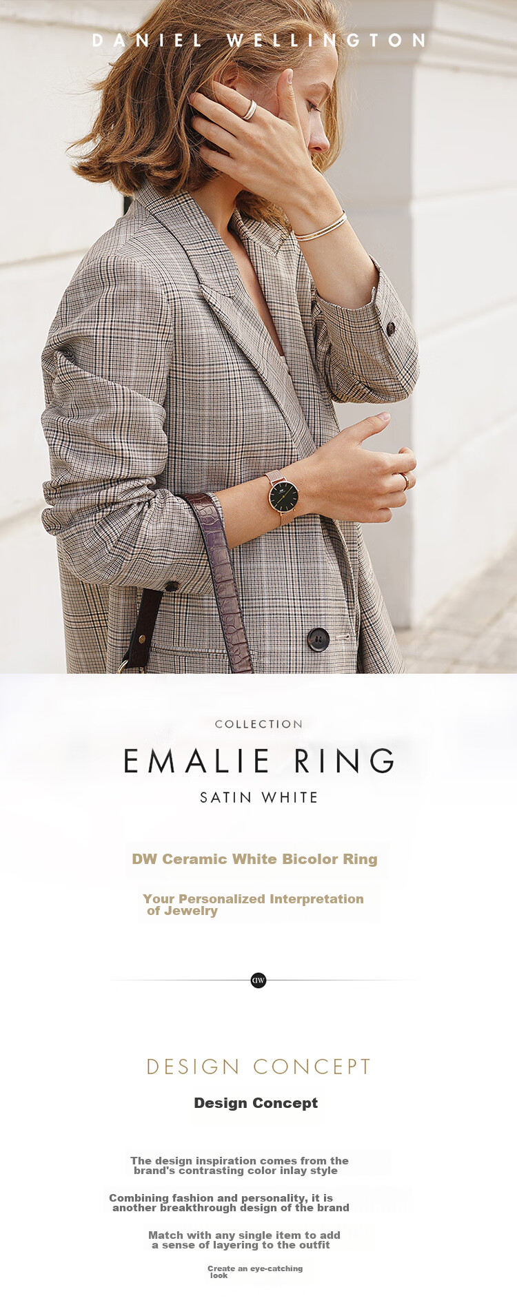 DanielWellington DW Ring for Men, Shining Black Rose Gold Size 60 Couple Rings DW319 Birthday Gift for Me 1