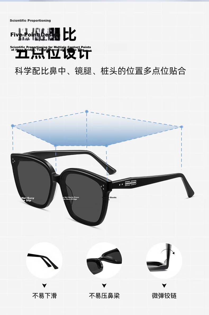 CAPONI High-Definition Polarized GM Sunglasses for Women, UV Protection, Driving Glasses, Anti-Glare, Premium Slimming Effect 14