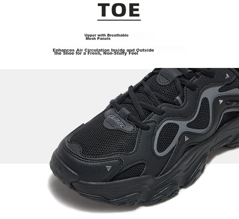 CAMEL Chunky Platform Dad Sneakers, Breathable Casual Trendy Sports Shoes X25B09L7031, Chip Gray, Size 37 36