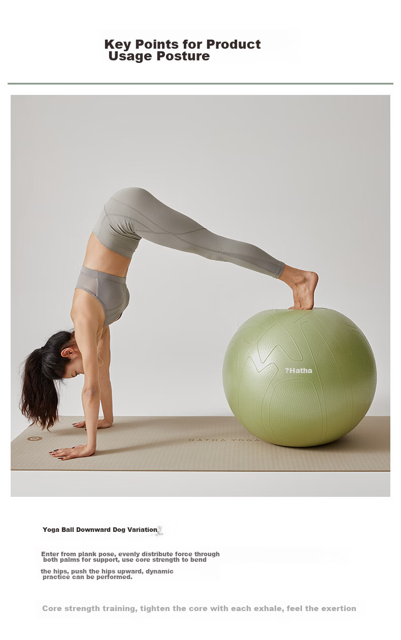 Hatha Yoga Ball Maternity Anti-Burst Fitness Ball Children's Sensory Integration Training Balance Elastic Partition Non-Slip Large Dragon Ball 8