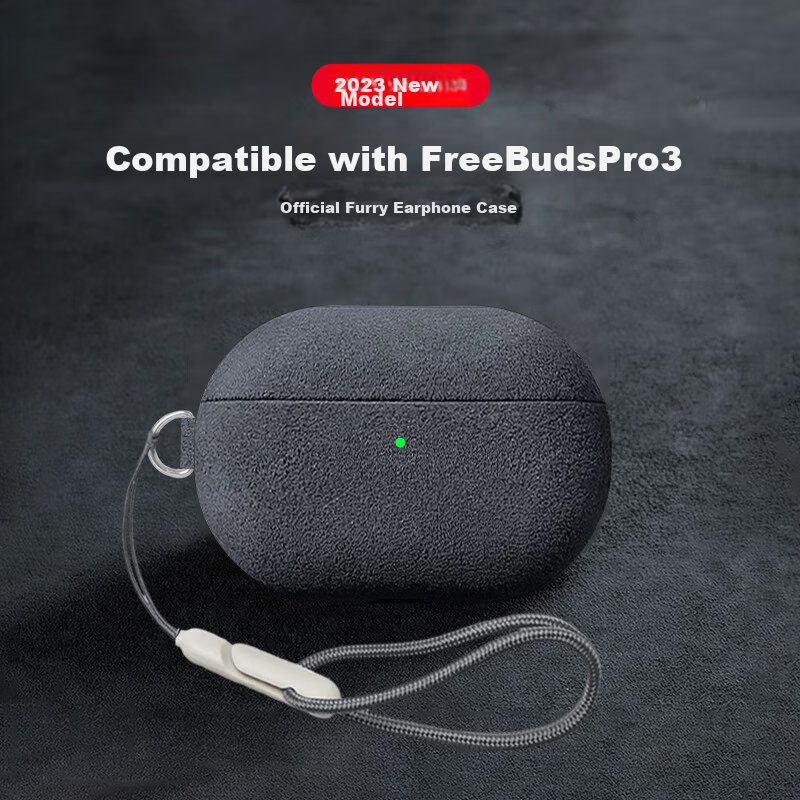 ESCASE Protective Case for Huawei FreeBuds Pro4/Pro3 Bluetooth Earbuds, Suede Plush Dustproof and Anti-Fingerprint Cover, Premium Gray, Comfortable Unisex Shell
