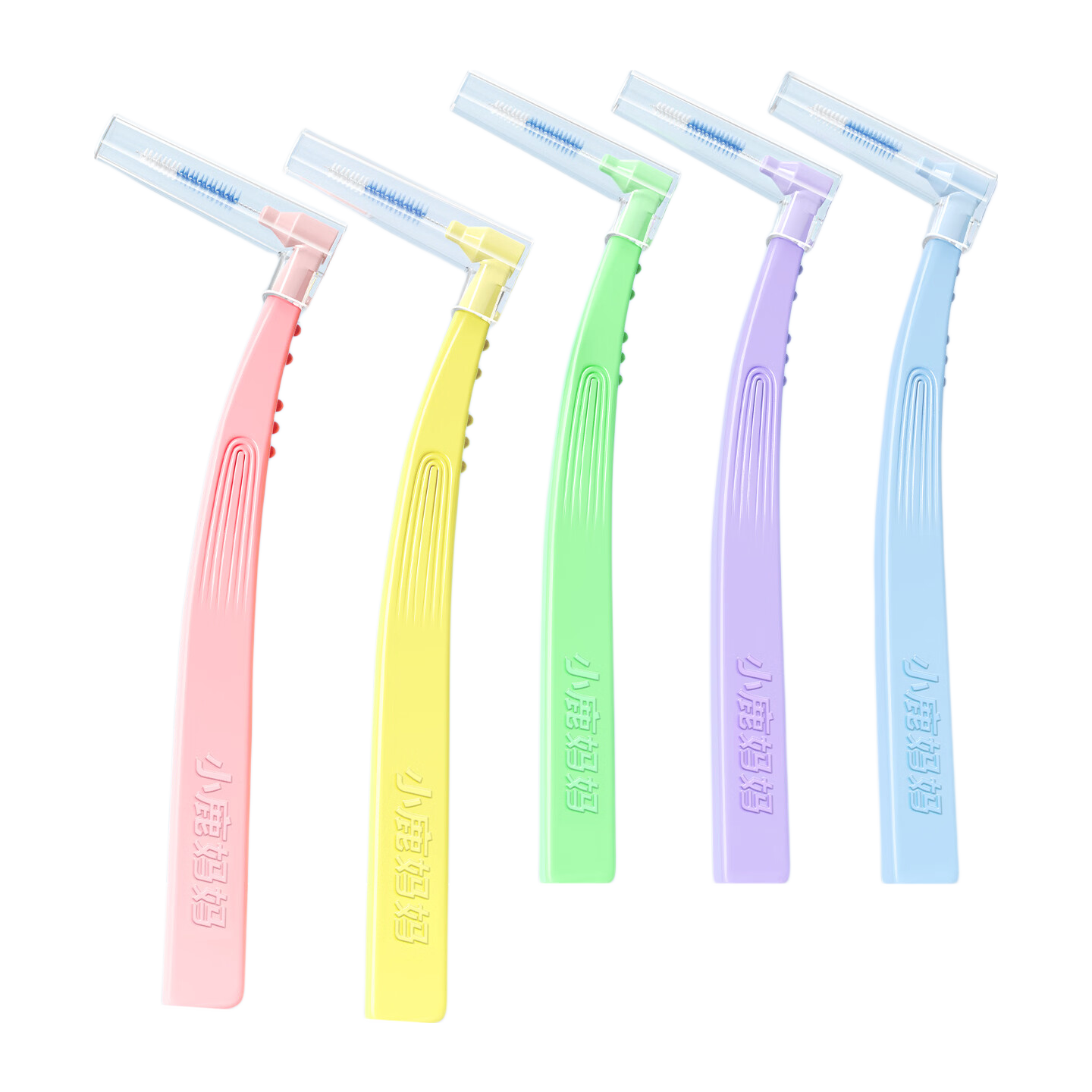 FAWNMUM Oral Fine Interdental Brush, Imported Ultra-Fine 0.7mm*30 Pack, L-Shaped Interdental Brush, Targets Deep Plaque