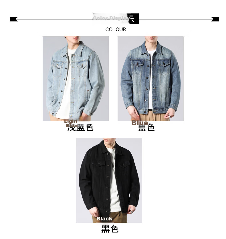 Pierre Cardin Jacket for Men, Summer Fashion Simple Comfortable Trendy Casual Versatile Denim Coat, Black, 2XL 4