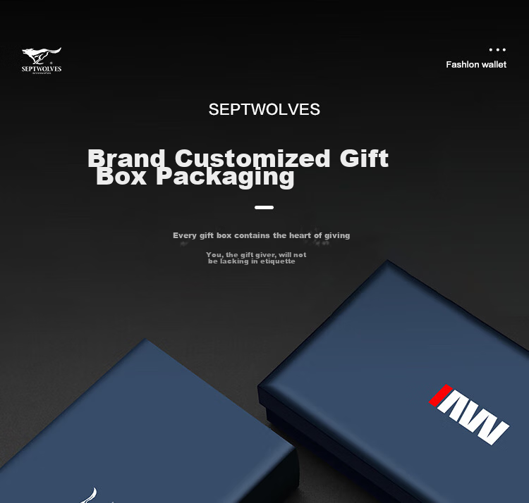 SEPTWOLVES Men's Long Leather Wallet Card Holder Practical Gift for Dad Elders Boyfriend Husband Teacher's Day Birthday 9
