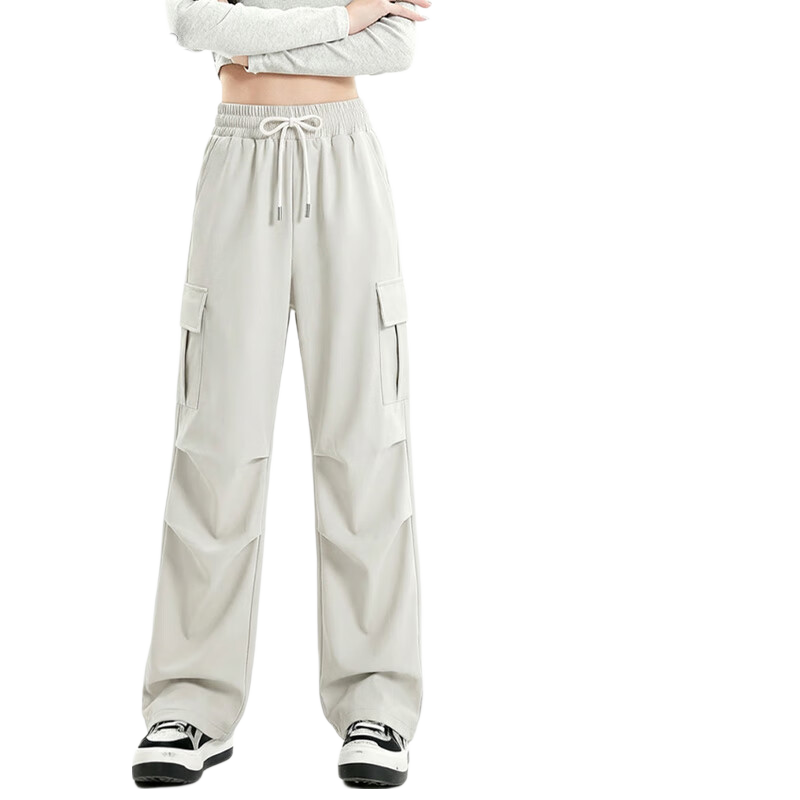 MJ STYLE Women's Workwear Straight-Leg Pants 2026 Spring Summer New Softshell Outdoor Sports Wide-Leg Casual Trousers
