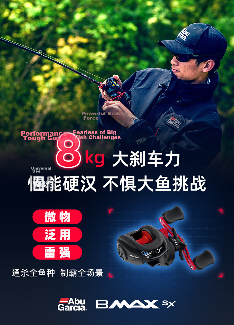 ABU GARCIA BMAX5 Generation 5 Baitcasting Reel Long Cast Lure Reel Metal Fishing Reel Boat Raft Fishing Reel Left-Handed Reel 3