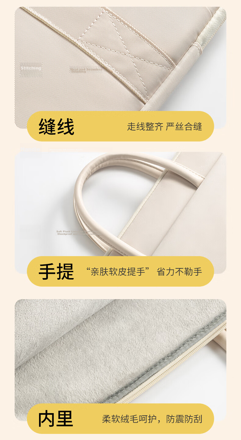 WOMT Laptop Bag for Women, Handheld Briefcase, 13/14 Inch, Suitable for Apple Macbook, Stylish Design for Female Users 8