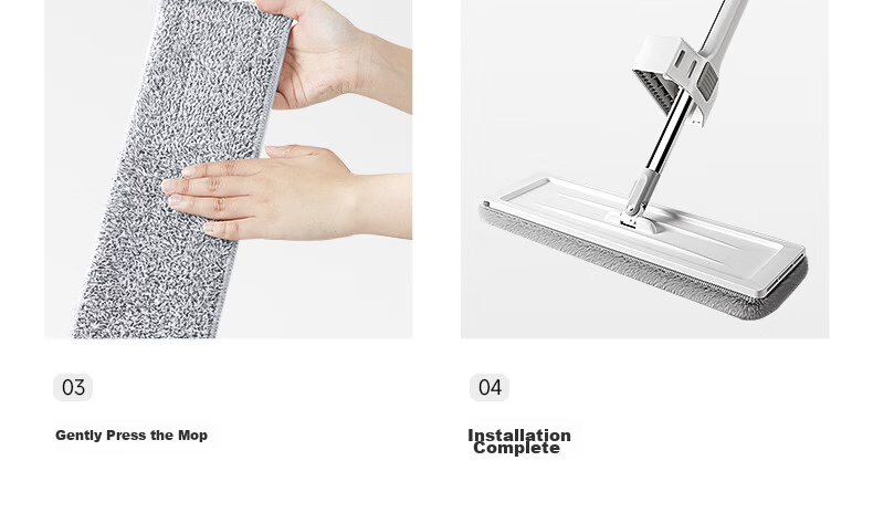 Mayflower Flat Mop 38cm 2 Cloths Household Hands-Free Cleaning Mop 2026 Floor Cleaning Tool 28