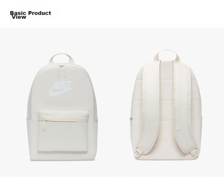 NIKE Unisex Backpack HERITAGE Casual Bag DC4244-104 White One Size 3
