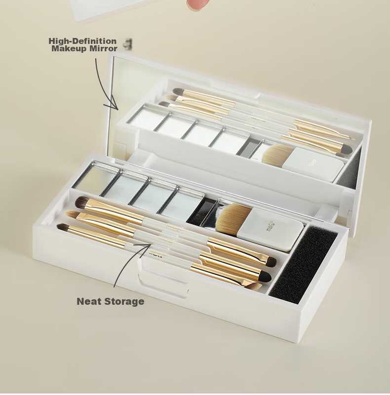 MSQ 8-Piece Double-Ended Makeup Brush Set Foldable Portable Blush Foundation Eyeshadow Concealer Brushes Beauty Tools 5