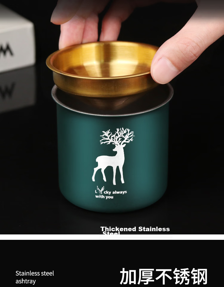 TaTanice Ashtray, Windproof And Ash-Proof Stainless Steel Ashtray for Home, Office, Restaurant, Internet Cafe, Shatterproof Ashtray 7
