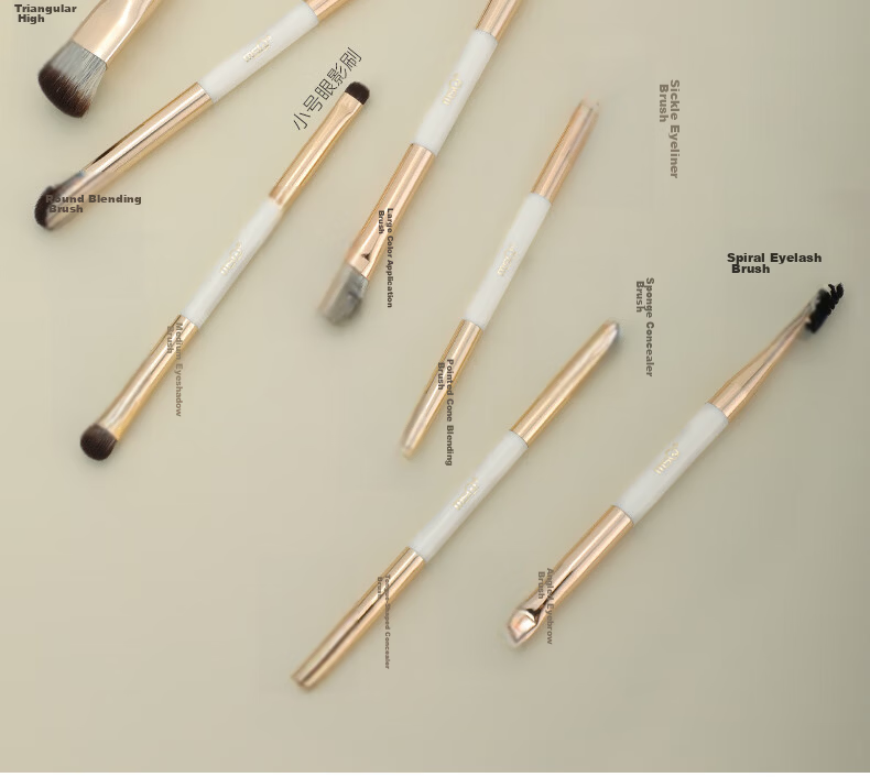 MSQ 8-Piece Double-Ended Makeup Brush Set Foldable Portable Blush Foundation Eyeshadow Concealer Brushes Beauty Tools 2