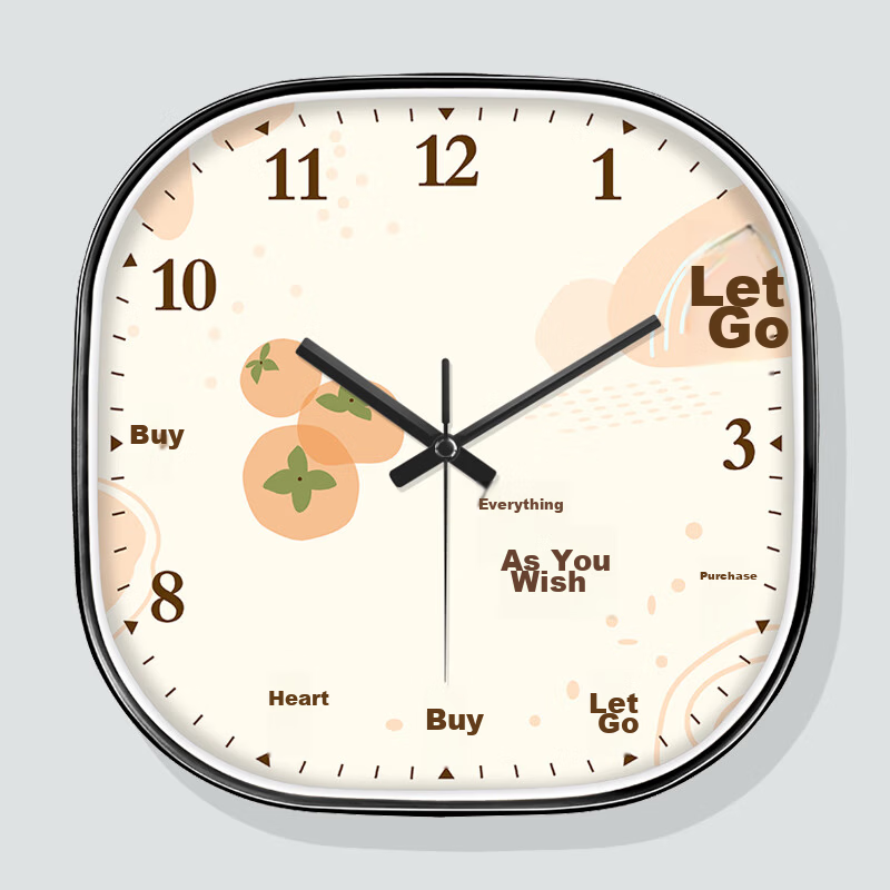 Pengchuang Square Swiss Movement New Chinese Style Wall Clock Living Room Home Chinese Style Bedroom Quartz Clock 1