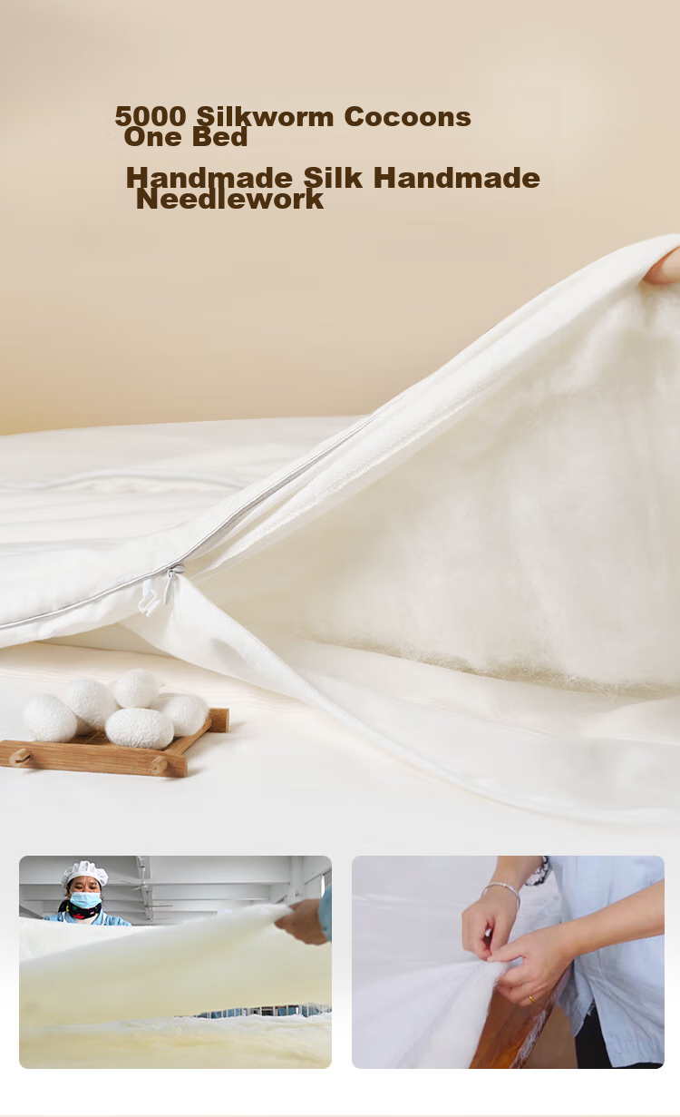 JD Original 100% Natural Silk Parent-Child Comforter Youth Edition, Two-In Duvet Winter Season, 2.2x2.4m, Approximately 8.4 Ji 9