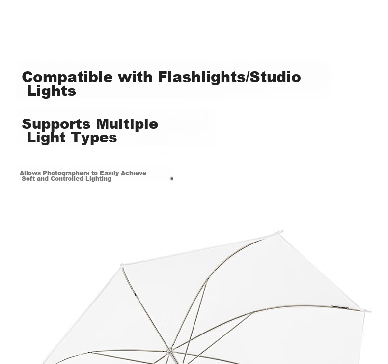AMBITFUL 43-inch Soft Light Umbrella Studio Diffuser Reflective Photography Umbrella Portrait Still Life Soft Light Photography Umbrella Light Blocking Umbrella 11