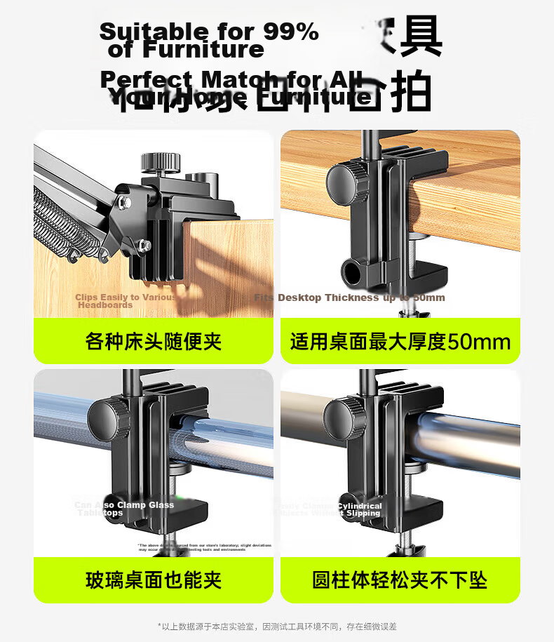 CangHua Mobile Phone Holder Bedside Lazy Stand Desktop Overhead Shooting Stand Online Class Study TikTok Short Video Game Live Streaming Drama Watching Exam Helper Stable 360° Adjustable Foldable 10