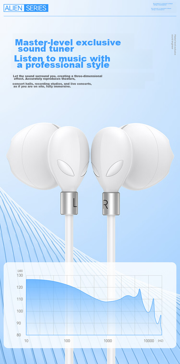 DOOSEYUON [2025 Alien Edition] Apple Wired Earphones Type-C Compatible with IPhone 17 Plus, 16, 15 Pro Max, IPad Pro, Huawei Nova 13 8