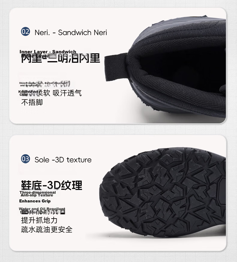 Dinggu Safety Work Shoes Steel Toe Anti-Smash Anti-Puncture Smart Buckle Wear-Resistant High-Top Autumn Winter Men's JD1358BGD38 16