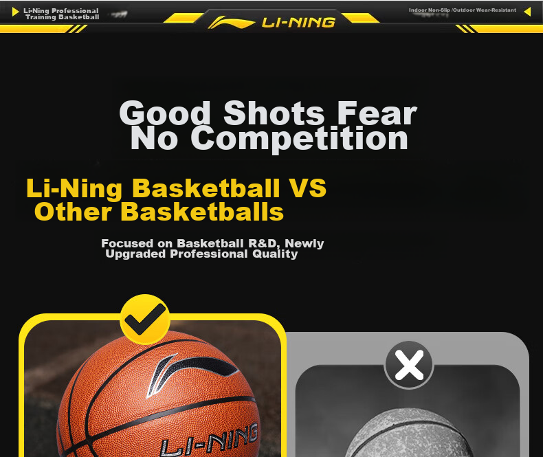 Li-Ning Basketball for Adults, Professional Competition Basketball for Teenagers Aged 12-18, Outdoor Basketball Training for Middle School Entrance Exam, Gift for Boys 6