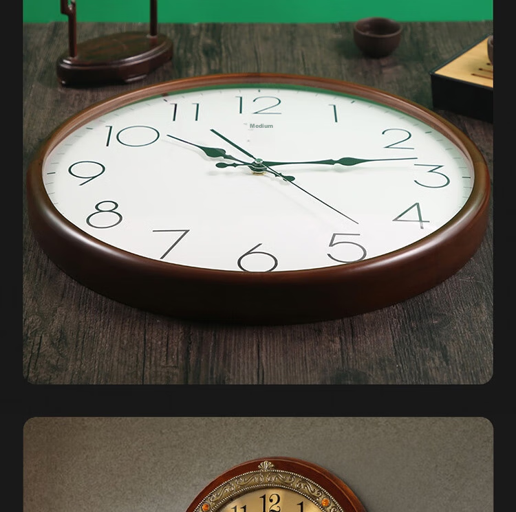 POLARIS Wall Clock Living Room Clock Minimalist New Chinese Style Creative Home Quartz Clock 40cm Quartz Model 26