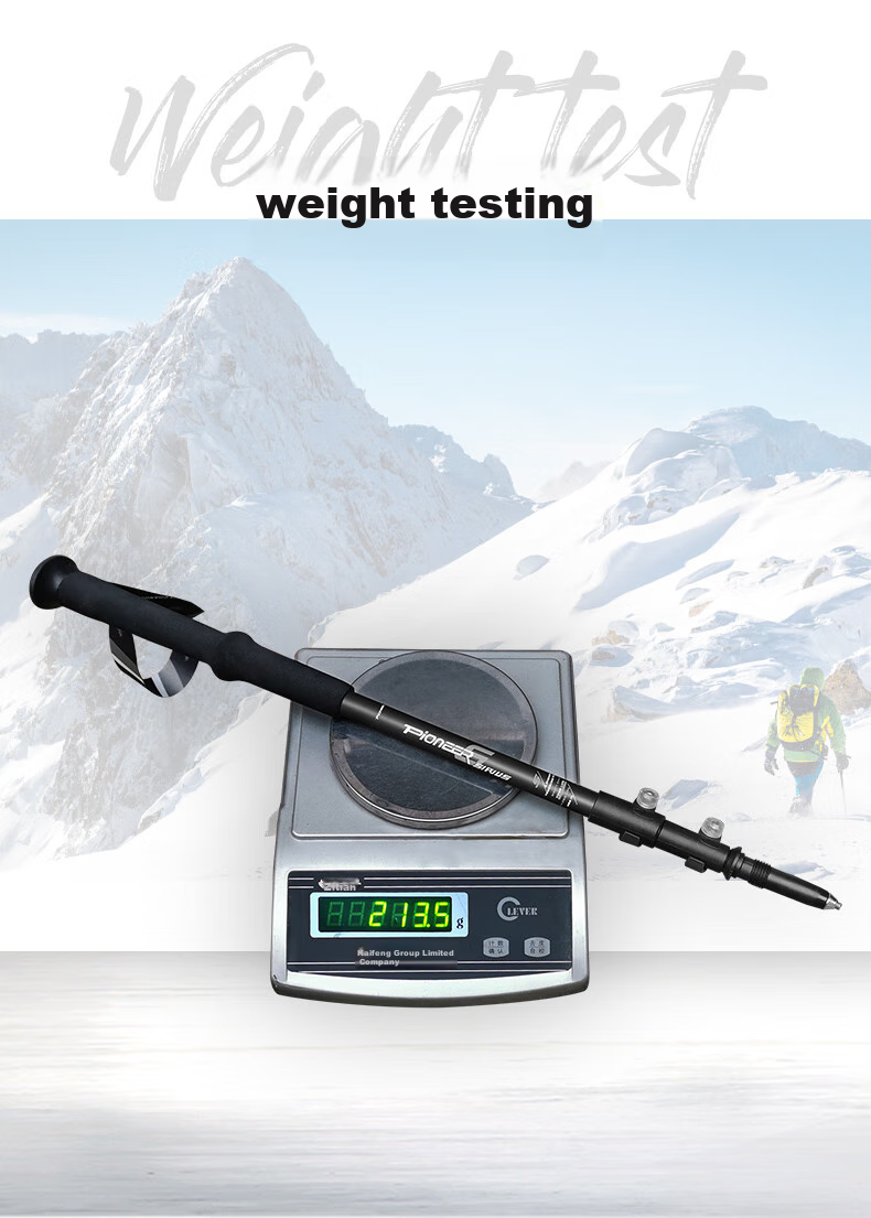 Pioneer Tianlangxing 5 Series Trekking Pole, 7075 Aluminum Alloy Cane, Children's Stick, Adult Universal Straight Handle, Gray 4