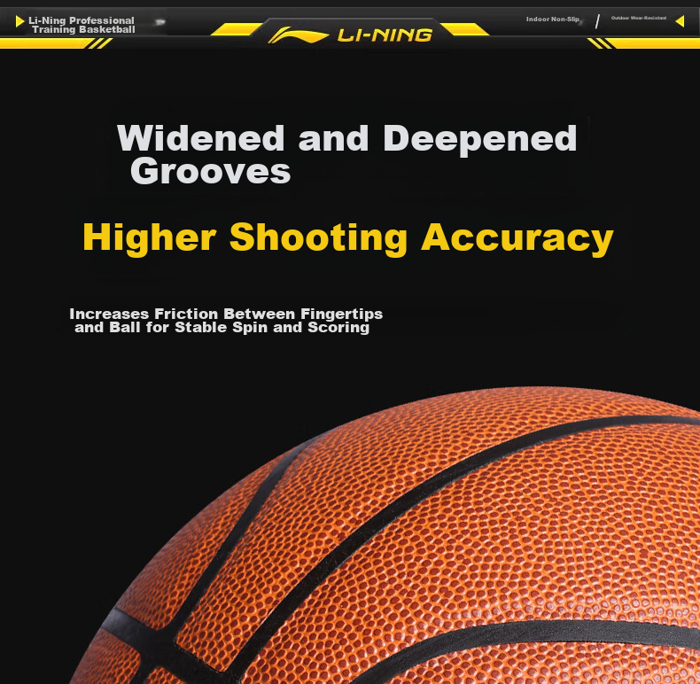 Li-Ning Basketball for Adults, Professional Competition Basketball for Teenagers Aged 12-18, Outdoor Basketball Training for Middle School Entrance Exam, Gift for Boys 23