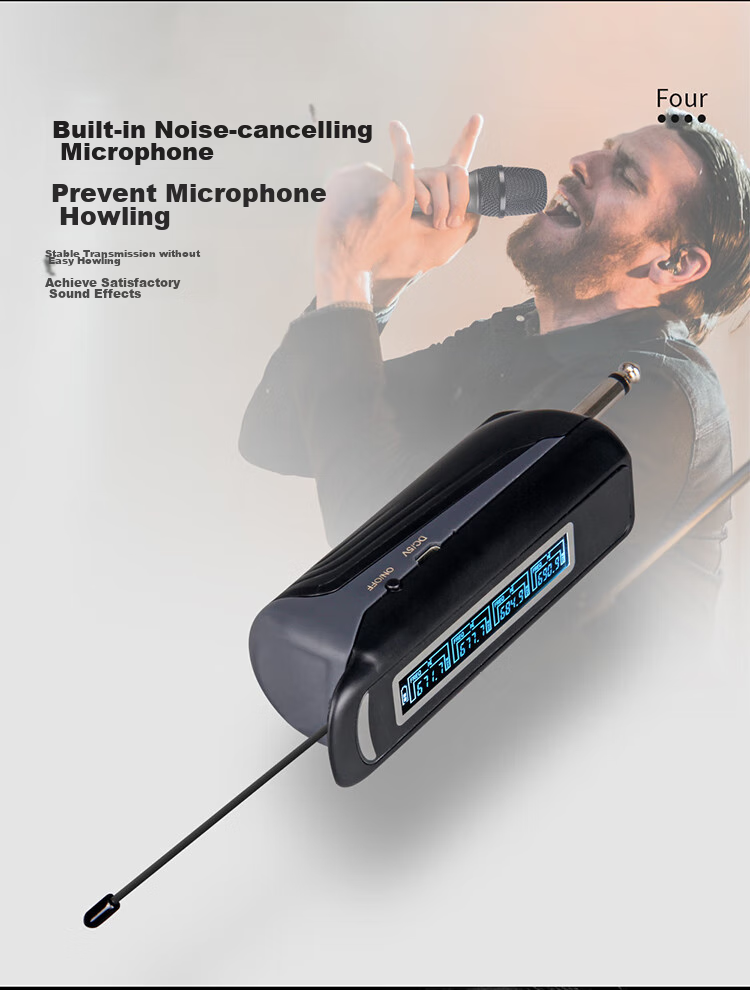 G-MARK X440 Wireless Microphone System with One Transmitter And Four Receivers, Metal UHF Adjustable Frequency Microphones for Outdoor Karaoke And Meetings 6