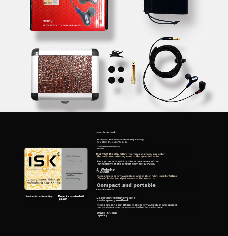 ISK SEM9 In-Ear Sports Monitoring Headphones for Mobile Phones, Computers, Sound Cards, Karaoke, Recording, Live Streaming Monitoring with Ear Return, High-Fidelity Gaming And Music Earplugs, Comfortable to Wear 15