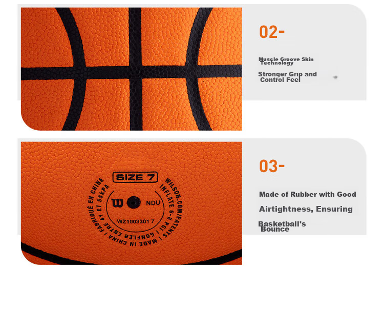 Wilson NCAA Official Competition Ball EVO NXT, American High School Indoor Microfiber Size 7 Basketball 9