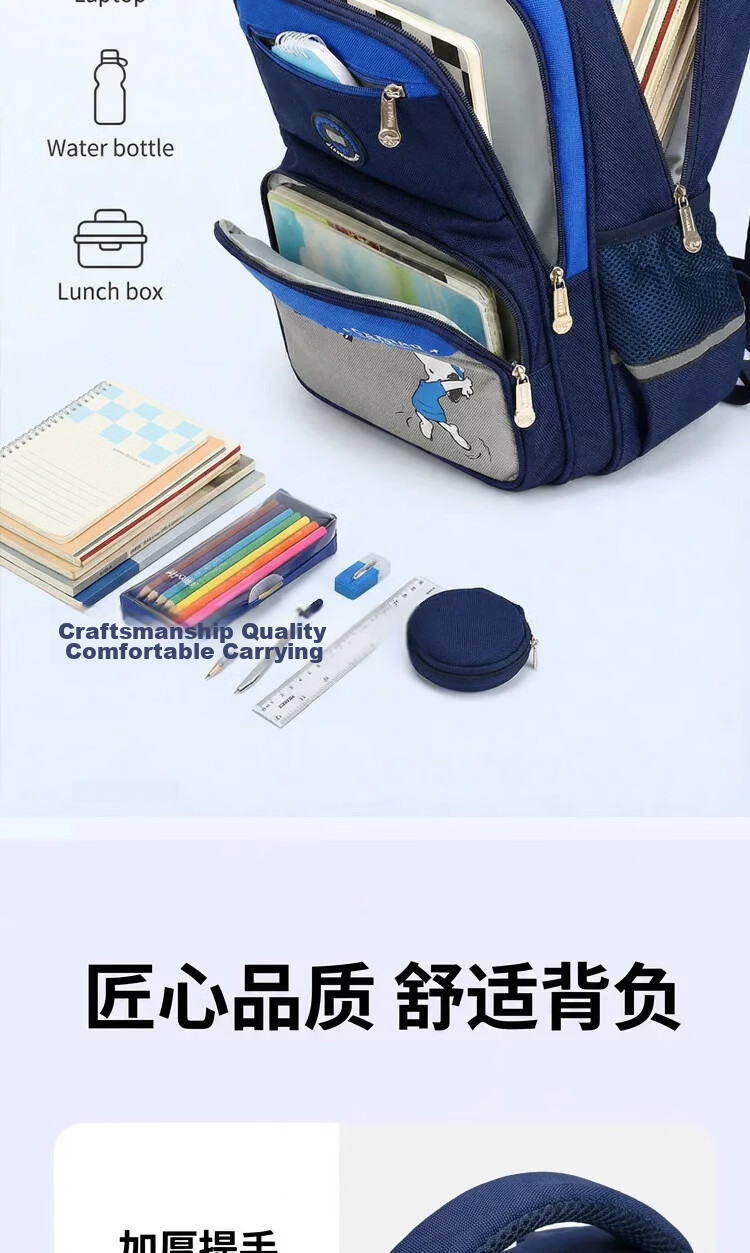 SNOOPY Spinal Protection Children's School Backpack for Girls Grades 1-3-6 Elementary Student Casual Small Green Boys Shoulder Bag 6