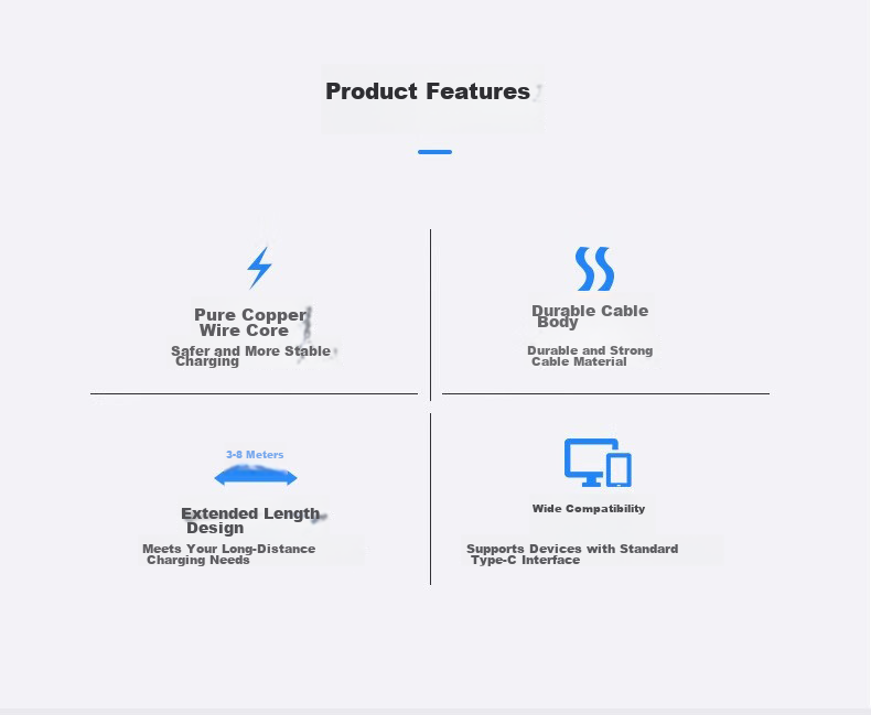 Nengshi Extension Cable for Xiaomi Camera, 360 Surveillance Extension Power Cord, Micro Android USB Extension Cord for Dash Cam, Phone Charging Cable, 3 Meters 2