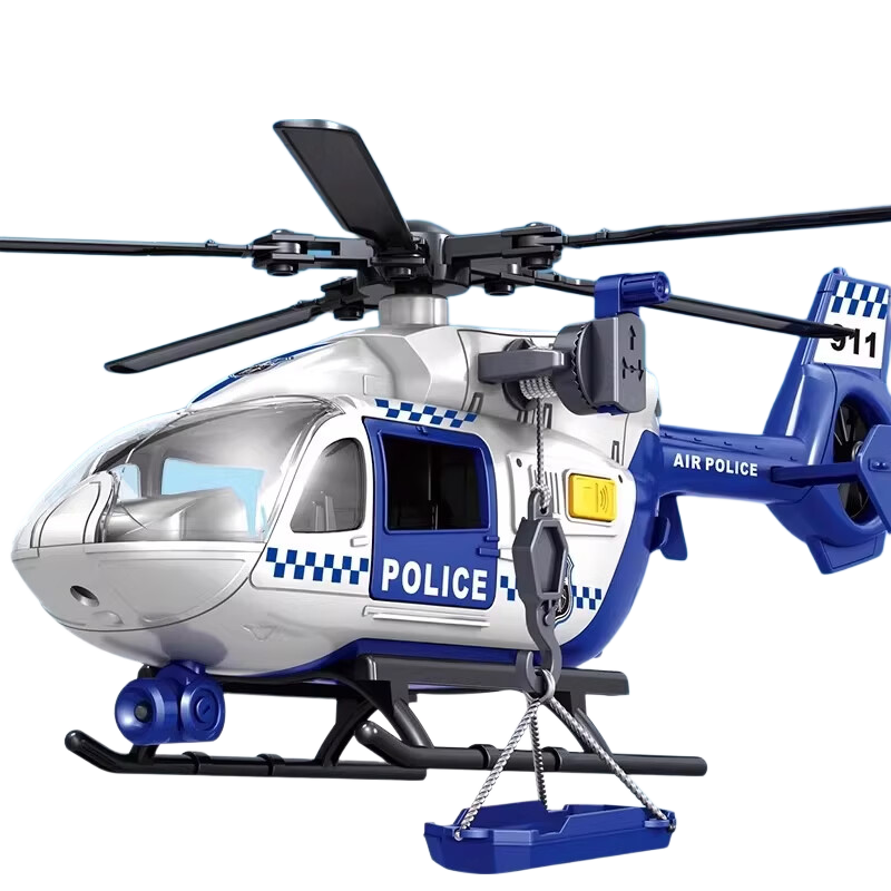 Mabao Twin Children's Helicopter Toy Large Realistic Model Fire Rescue Boys 3-6 Years Birthday Educational Gift
