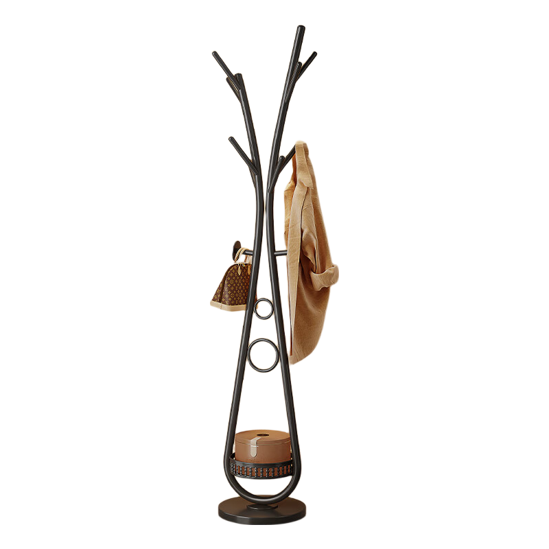 Chibilun Luxury Bedroom Floor Standing Clothes Rack Home Metal Coat Rack Room Storage Creative Multifunctional Clothes and Bag Hanger