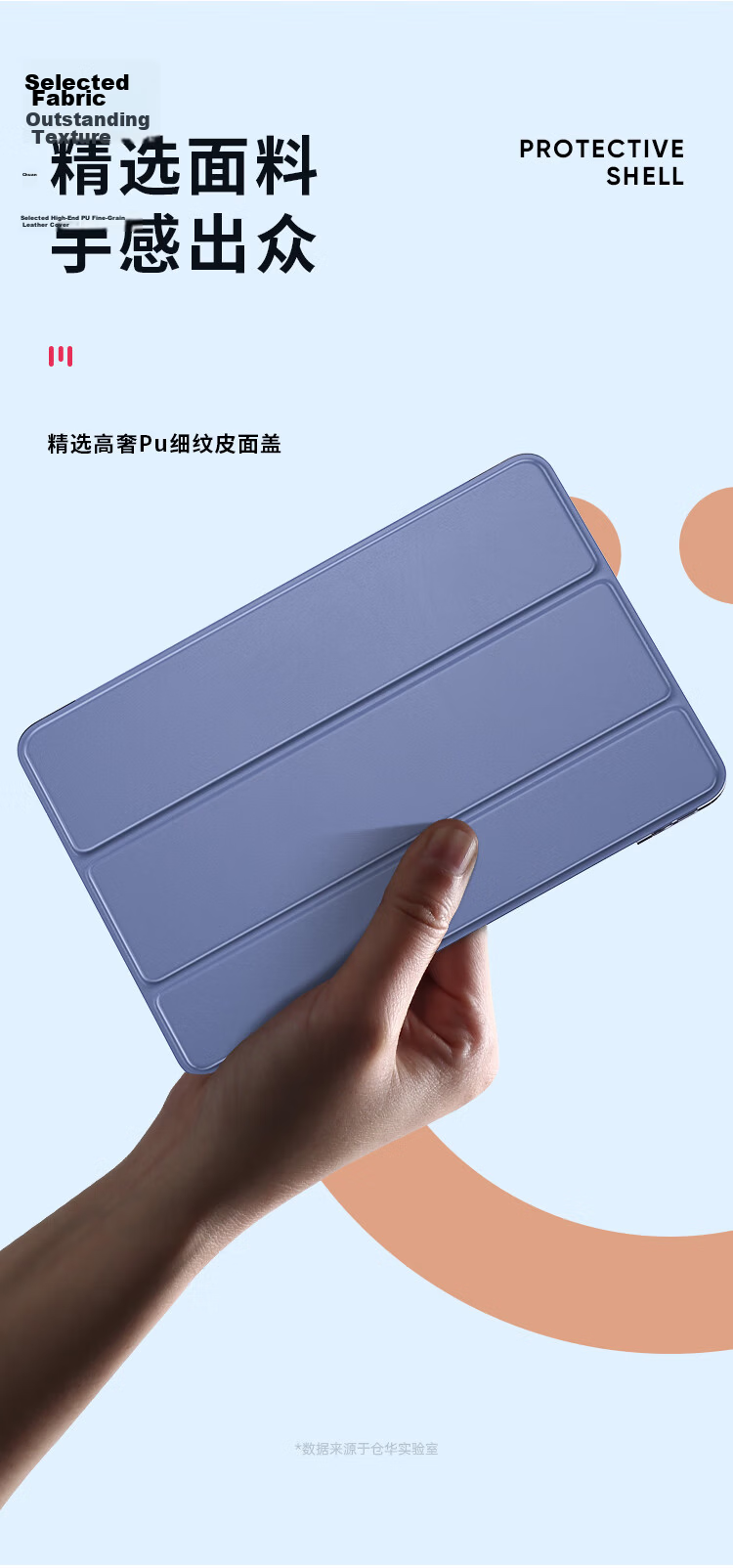 CangHua IPad 10/11 Protective Case, Compatible with 2022/2025 Models, 11-Inch Apple Tablet Stand, Tri-Fold Full Coverage Shockproof Anti-Bend Leather Cover 5
