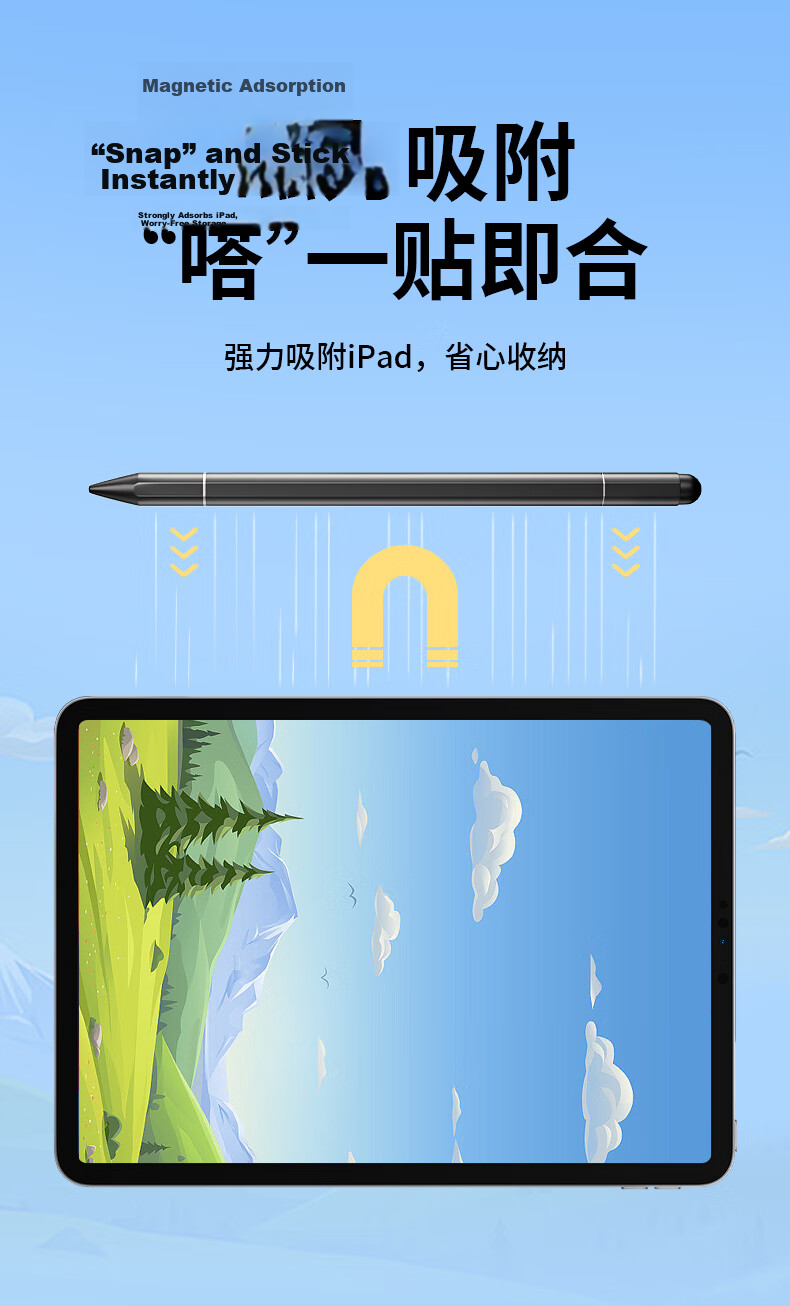 Liantuo iPad Capacitive Stylus Pen Universal Touchscreen Pen for Mobile Phones Round Disc Touch Pen Drawing Stylus for Tablets Compatible with Huawei Android Microsoft Surface 6