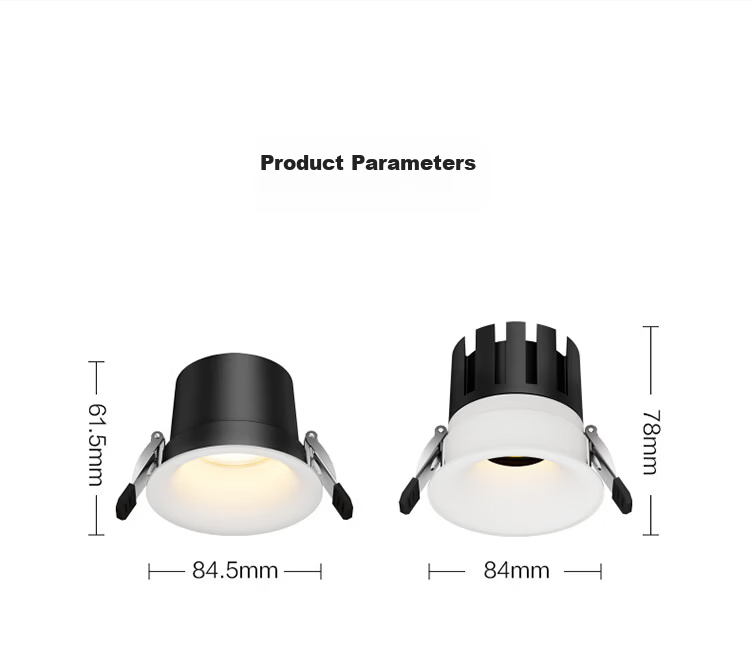 BULL Frameless Full-Spectrum Eye Protection LED Recessed Downlight 7W 5700K Anti-Glare No Main Light 21