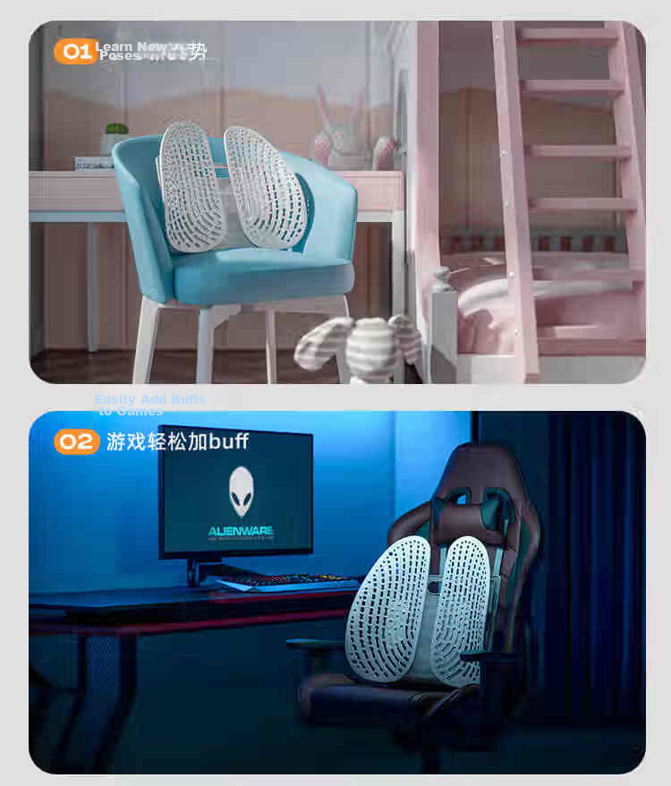 Leband Ergonomic Lumbar Cushion Backrest Waist Support Long Sitting Office Back Pillow Classic Memory Foam Model 17