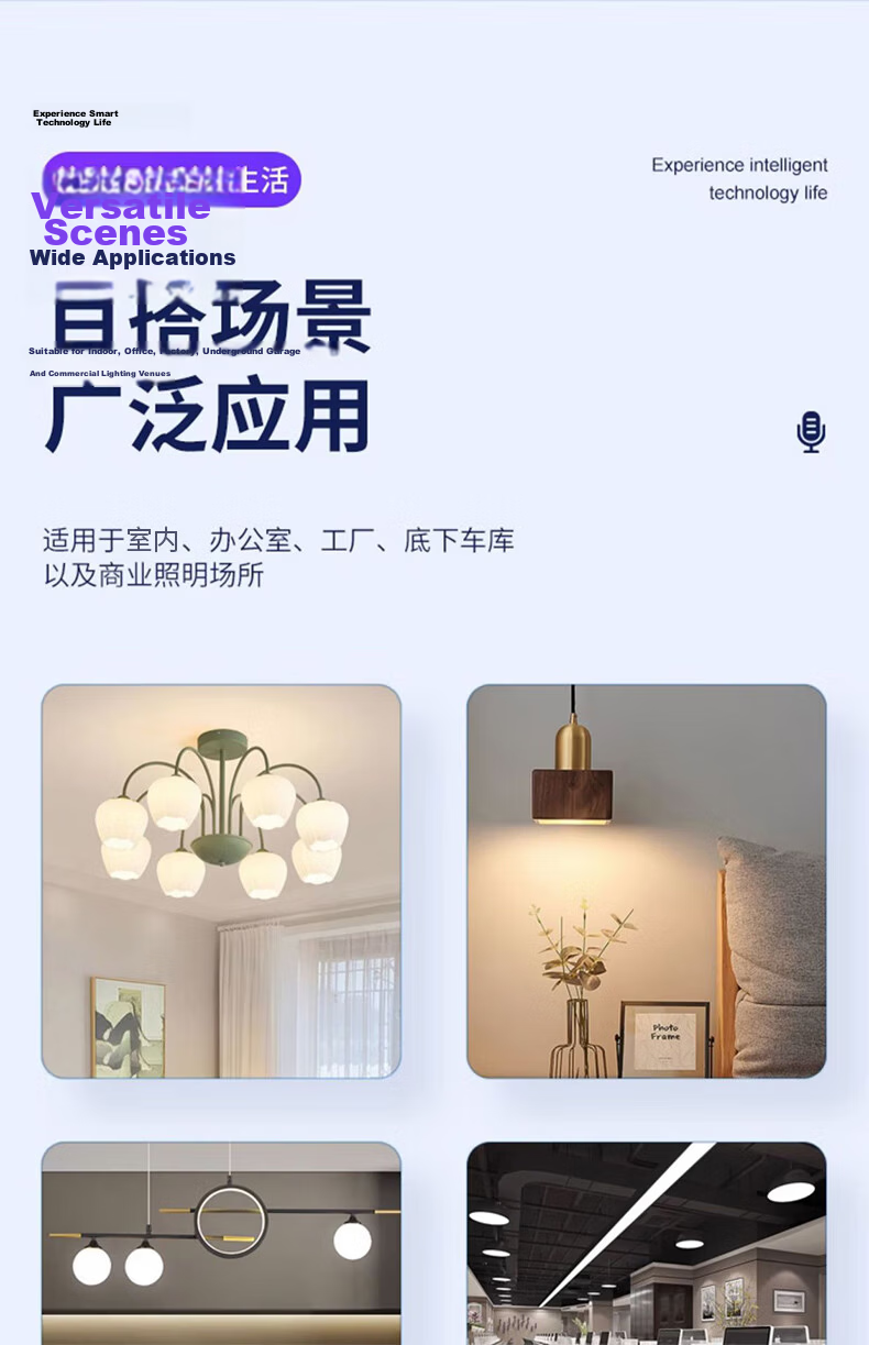 Guanan Smart Voice Sensor Bulb E27 Screw LED Energy-Saving Voice-Controlled Switch 10W White Light 12