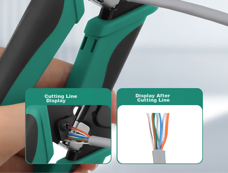 GREENER Network Cable Crimper, RJ45 Connectors, Wire Crimping Tool, Professional Multi-Functional Universal Cat5e/6/7 Home Network Pliers 10