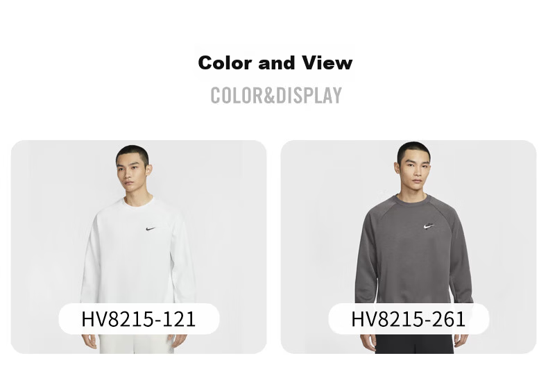 NIKE Men's Sweatshirt, DF UV PRIMARY LS CREW Sportswear, HV8215-121, White, XL 2