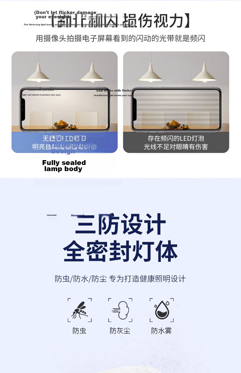Guanan Smart Voice Sensor Bulb E27 Screw LED Energy-Saving Voice-Controlled Switch 10W White Light 8
