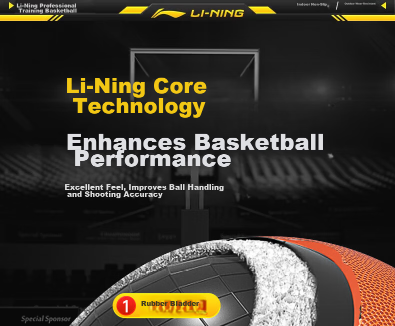 Li-Ning Basketball for Adults, Professional Competition Basketball for Teenagers Aged 12-18, Outdoor Basketball Training for Middle School Entrance Exam, Gift for Boys 16