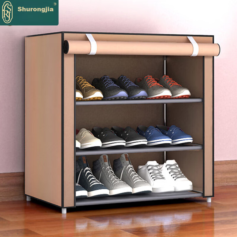 Shuranjia Simple Dustproof Multi-Layer Shoe Rack Storage Cabinet Small Shoe Rack for Rental Dormitory Entrance